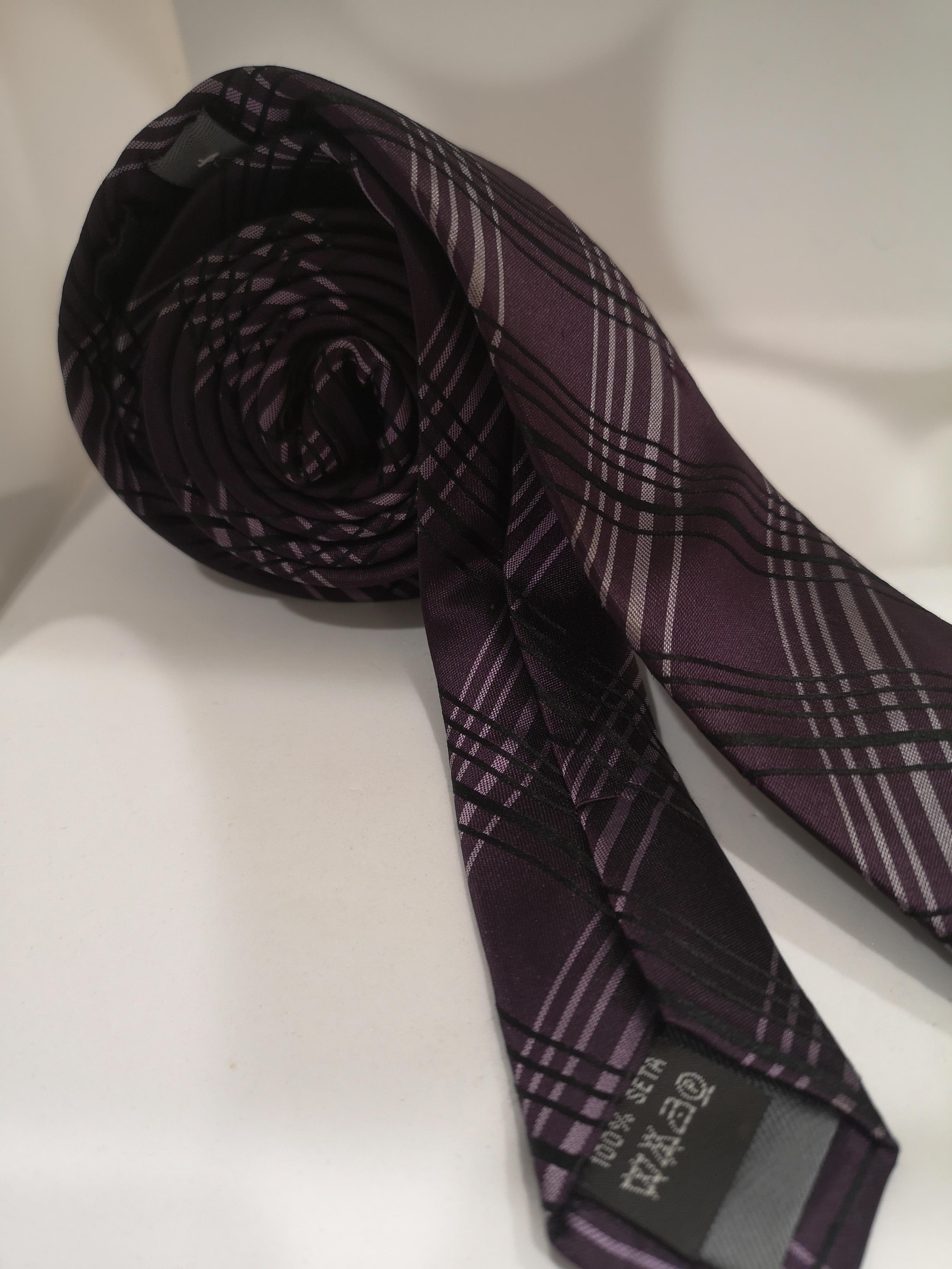 Black Vintage purple multicoloured tie
