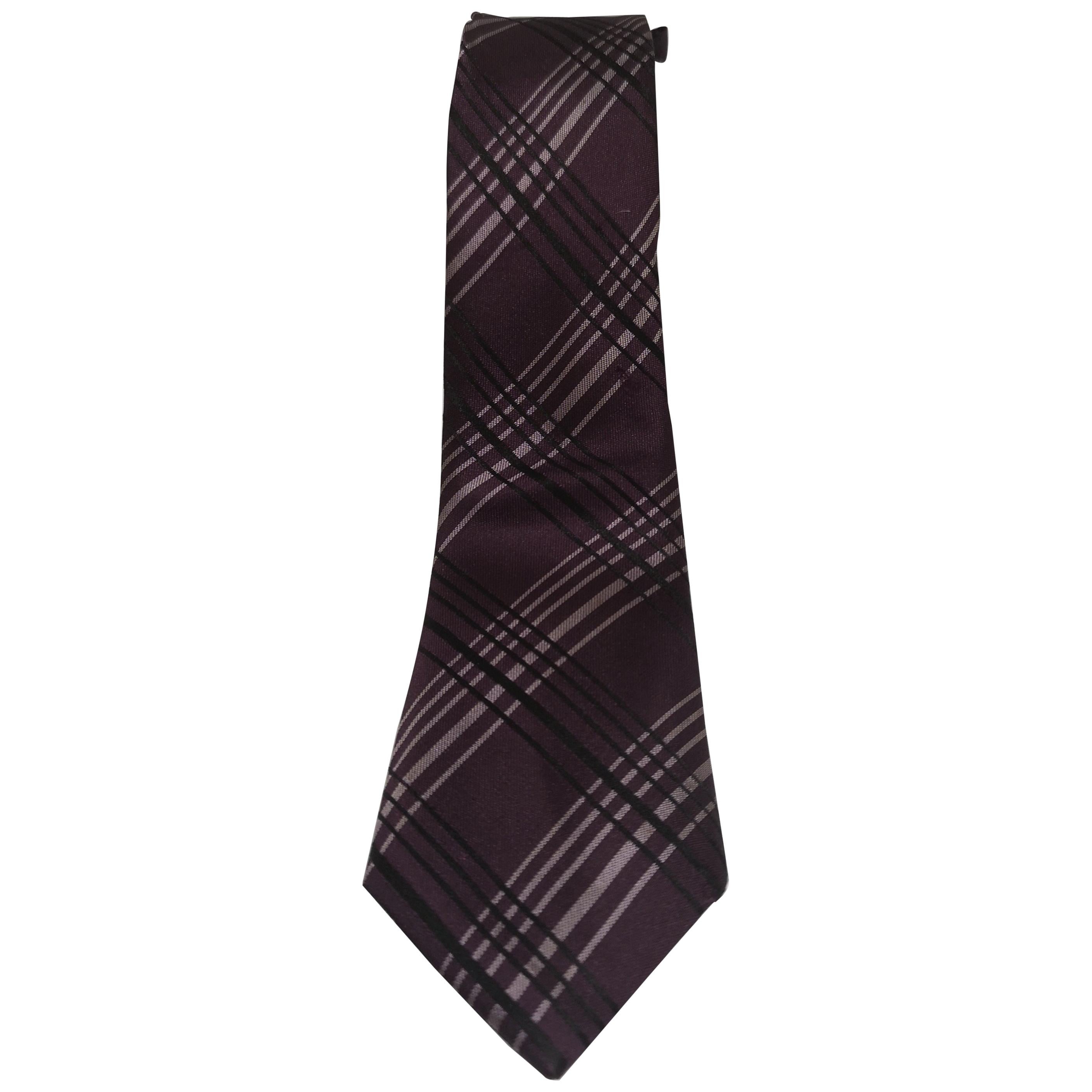 Vintage purple multicoloured tie