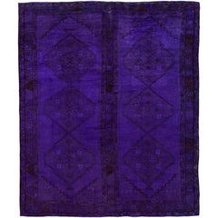 Vintage Purple Overdyed Khotan Style Rug