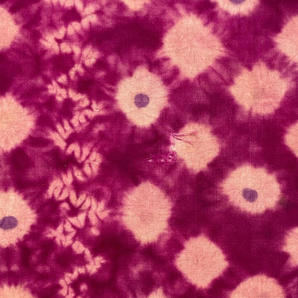 Vintage Purple Plangi and Tritik Silk Shawl, Palembang, Sumatra. For Sale 5