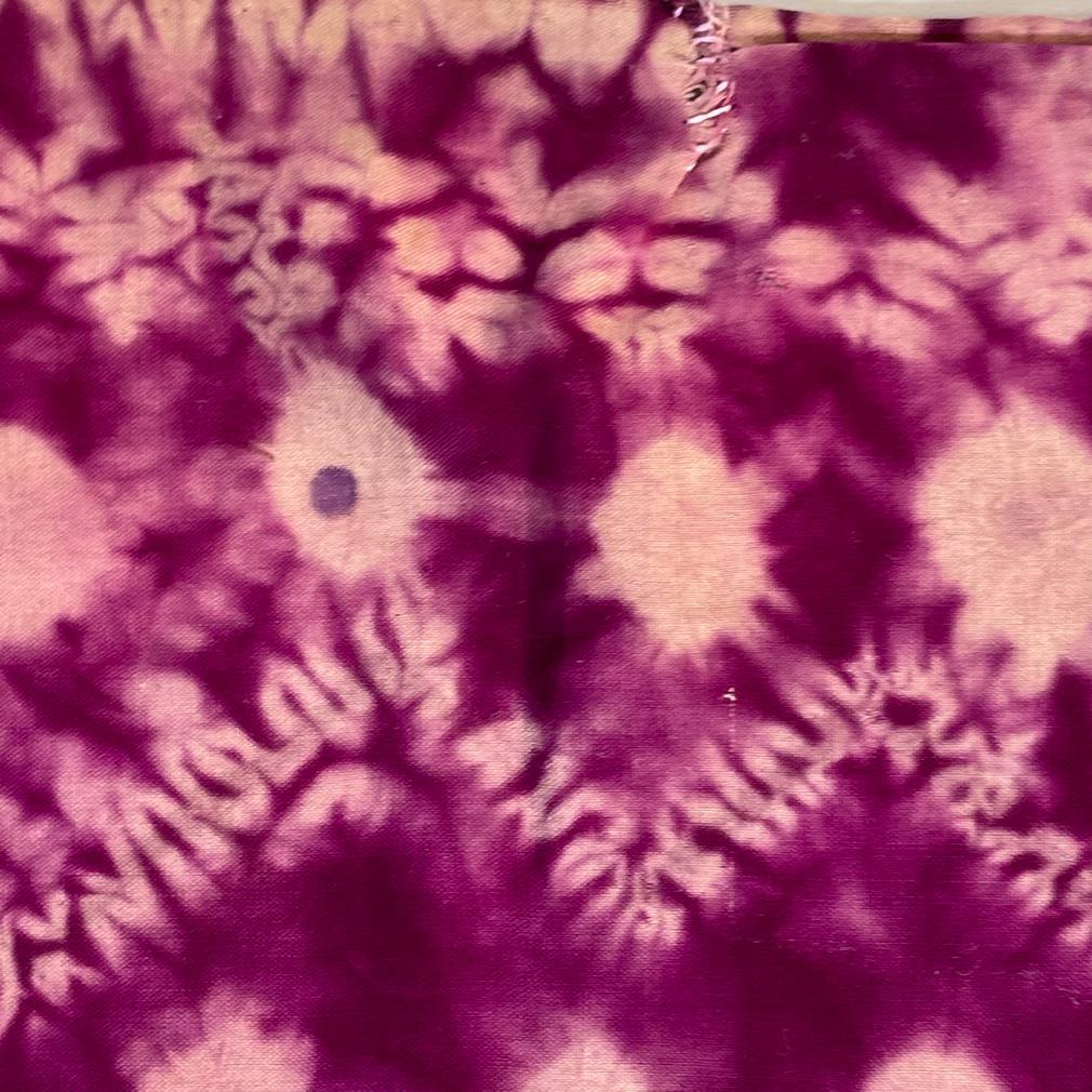 Vintage Purple Plangi and Tritik Silk Shawl, Palembang, Sumatra. For Sale 8