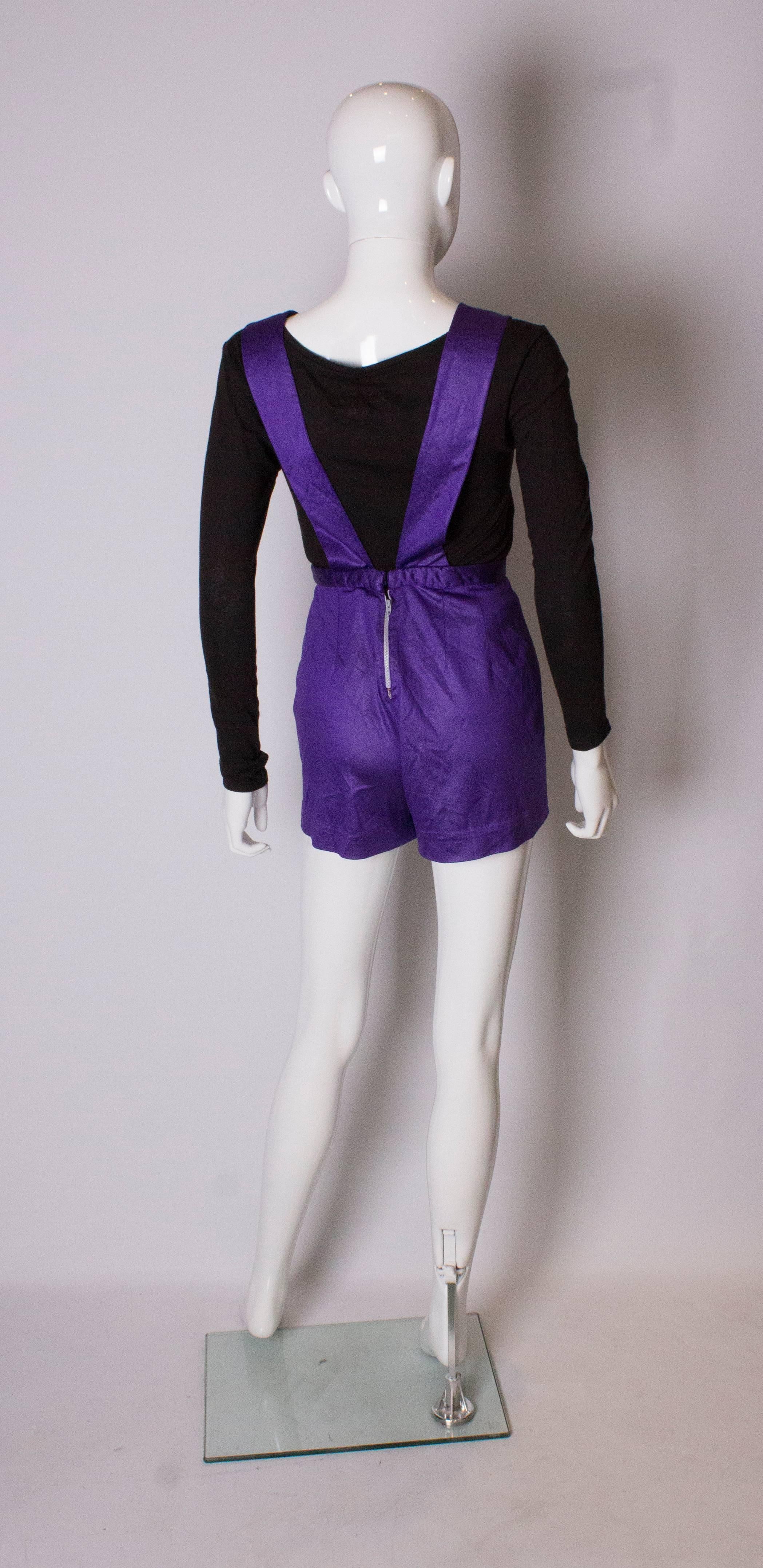 Vintage Purple Playsuit For Sale 3