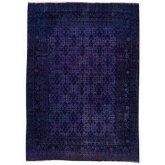 Vintage Purple Tabriz Carpet