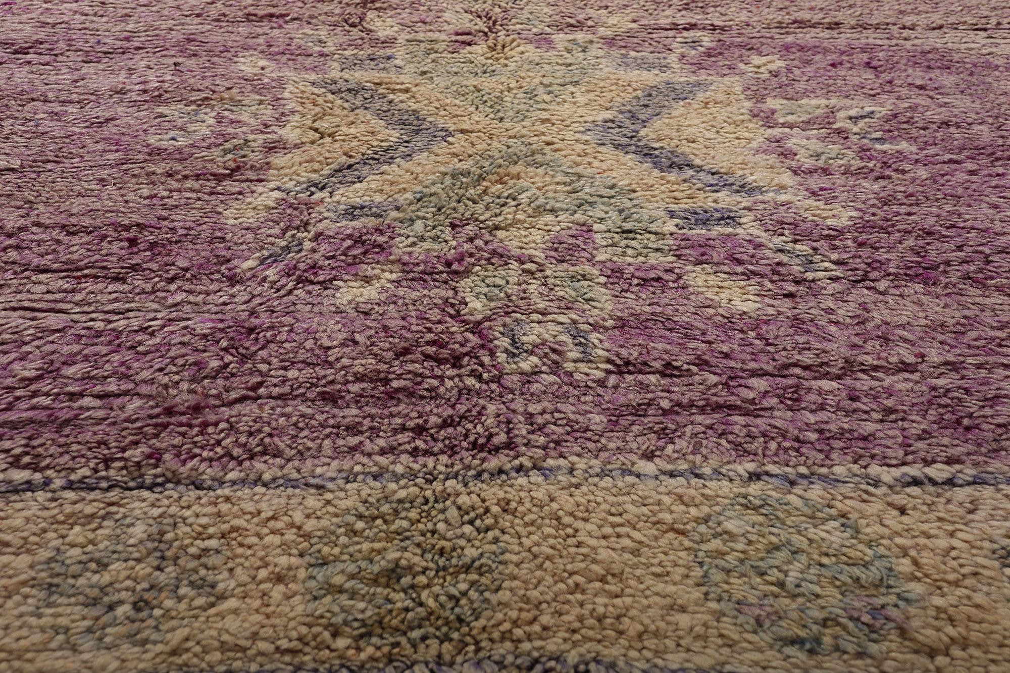 Vintage Purple Talsint Moroccan Rug, Boho Chic Meets Cozy Hygge In Good Condition For Sale In Dallas, TX