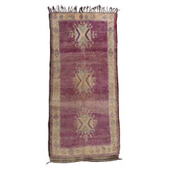 Vintage Purple Talsint Moroccan Rug, Boho Chic Meets Cozy Hygge