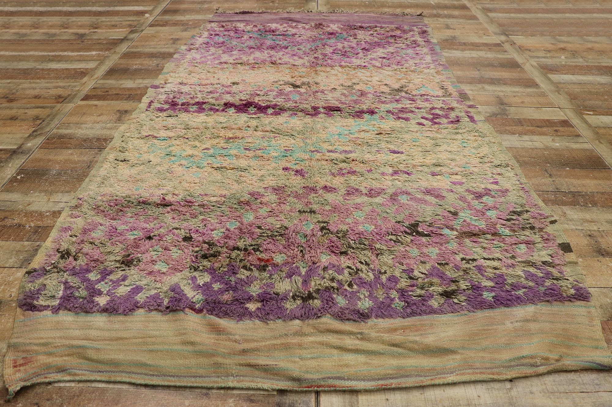 Wool Vintage Purple Talsint Moroccan Rug by Berber Tribes of Morocco For Sale