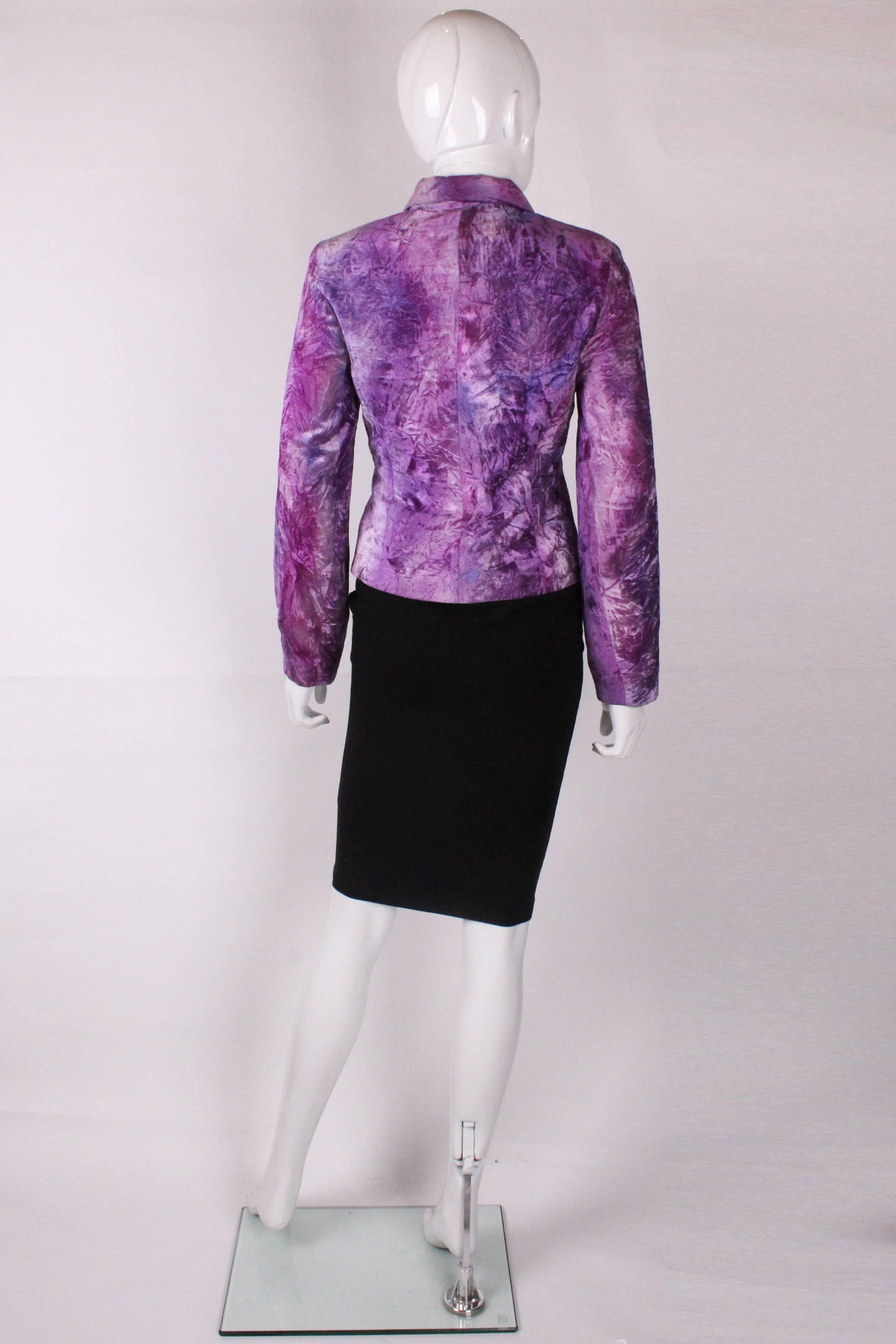 Vintage Biba Purple Velvet Jacket In Excellent Condition For Sale In London, GB