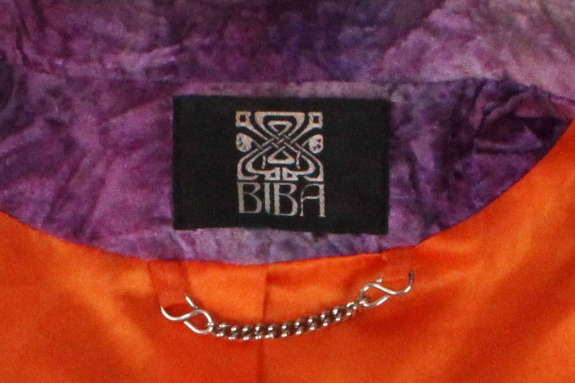 Vintage Biba Purple Velvet Jacket For Sale 1