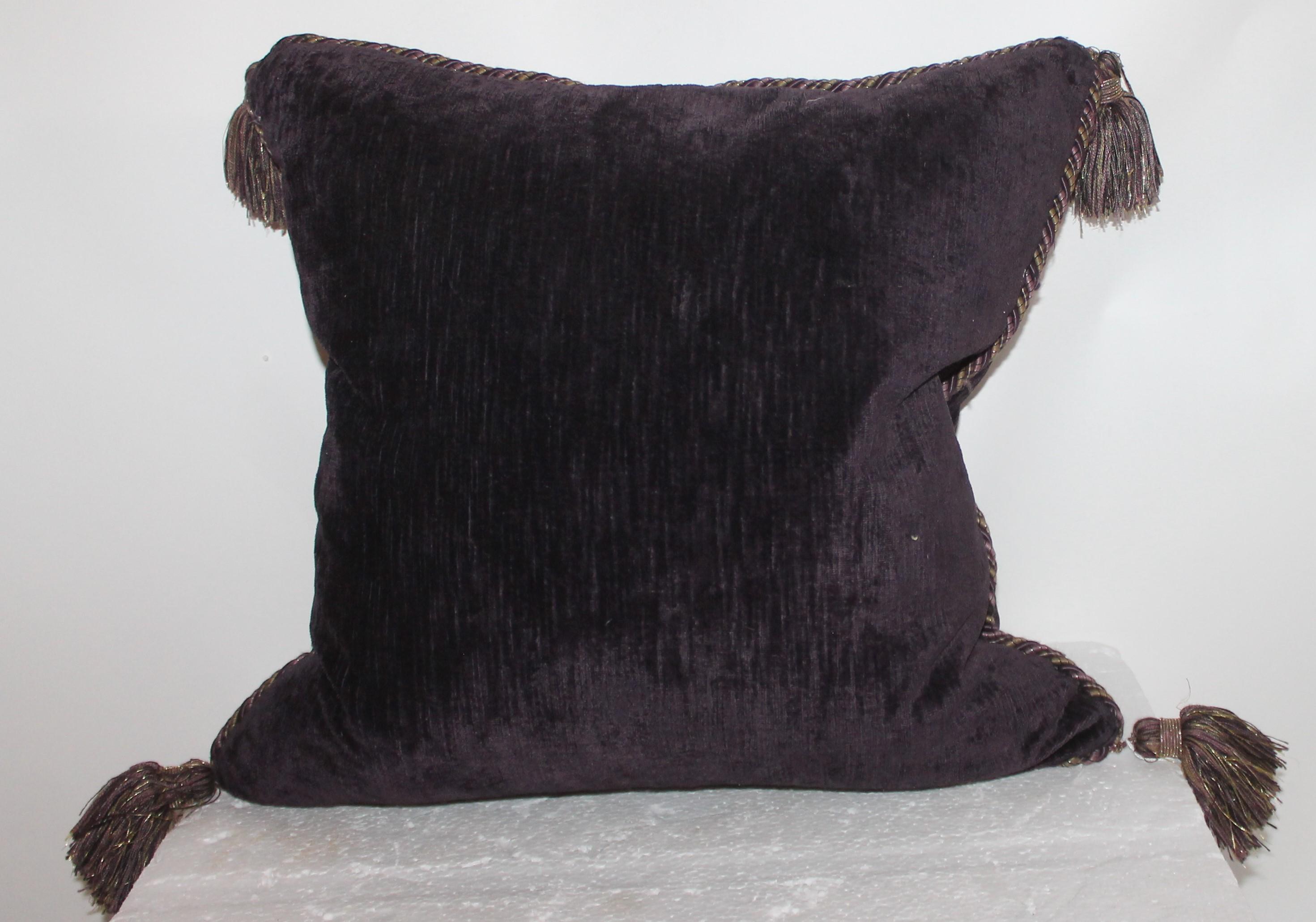 American Vintage Purple Velvet Pillows /Pair