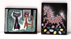 Piatto piriforme d'epoca in ceramica smaltata di Otello Rosa per San Polo, Italia