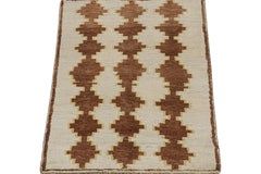 Vintage Qashqai Persian Gabbeh Rug in Beige with Brown Pattern by Rug & Kilim