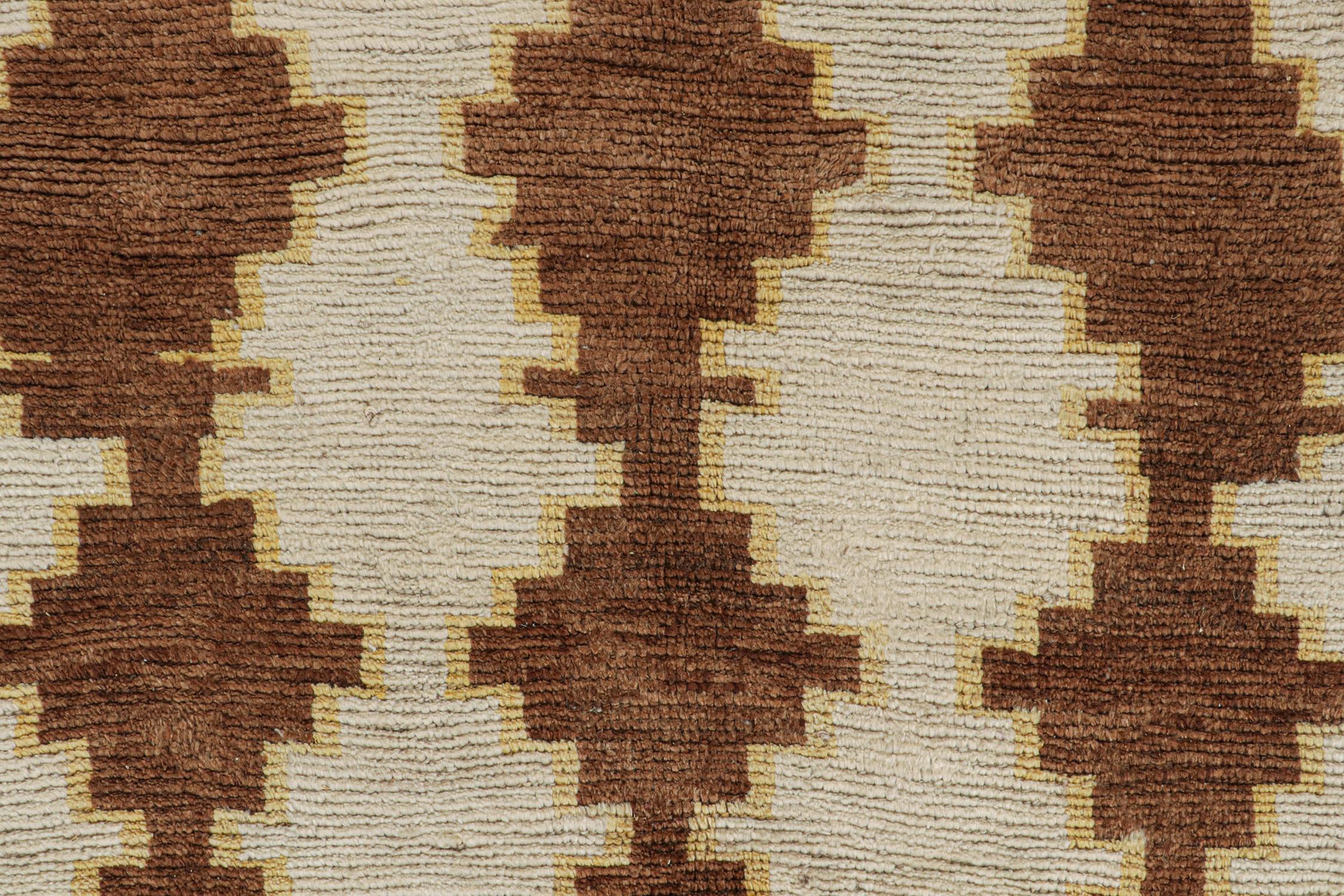 Persischer Gabbeh-Teppich Gaschgai in Beige mit braunem Muster von Rug & Kilim (Mitte des 20. Jahrhunderts) im Angebot