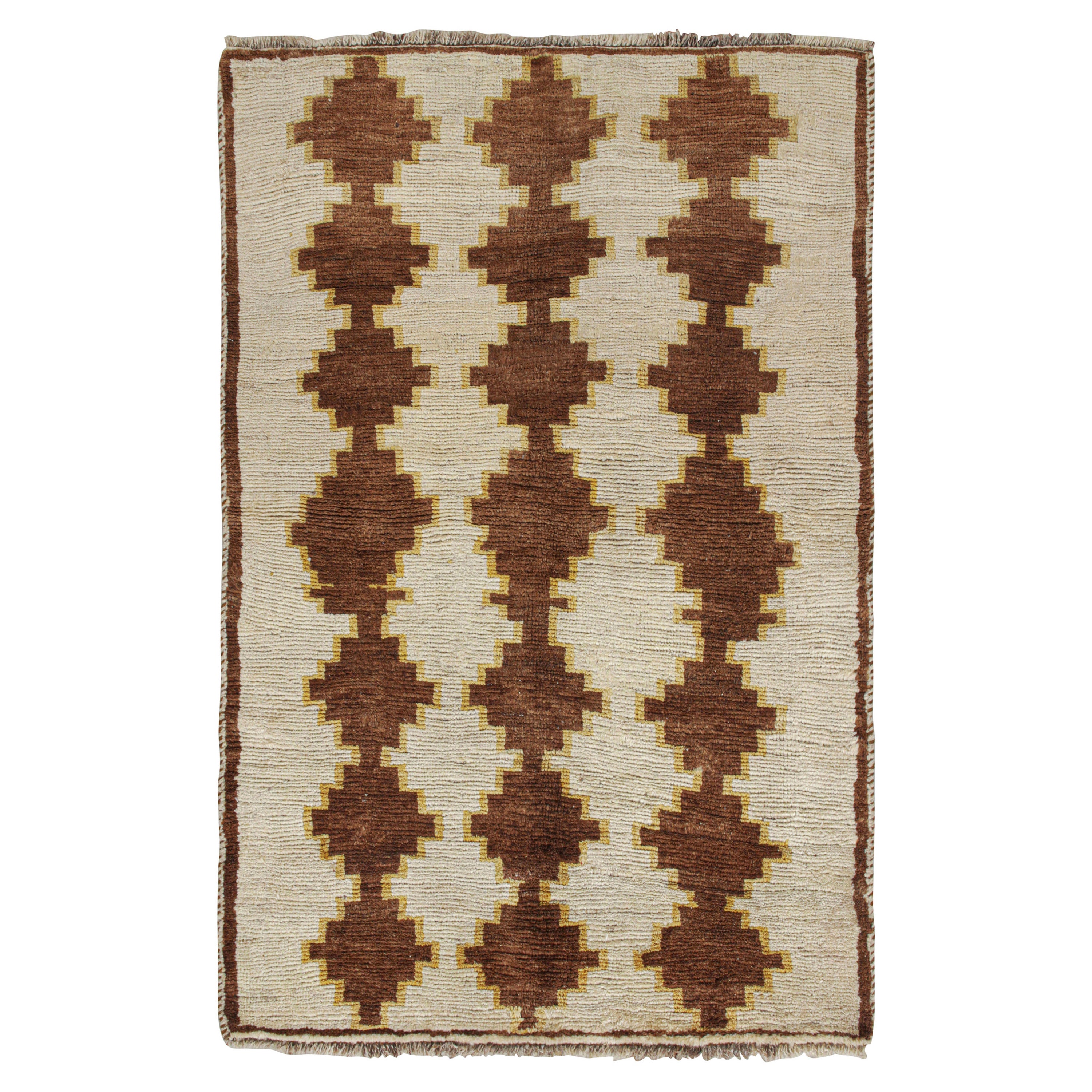 Persischer Gabbeh-Teppich Gaschgai in Beige mit braunem Muster von Rug
Kilim