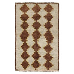 Persischer Gabbeh-Teppich Gaschgai in Beige mit braunem Muster von Rug 
Kilim