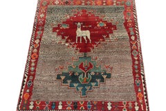 Vintage Qashqai Persian Gabbeh Rug with Medallion and Pictorial by Rug & Kilim