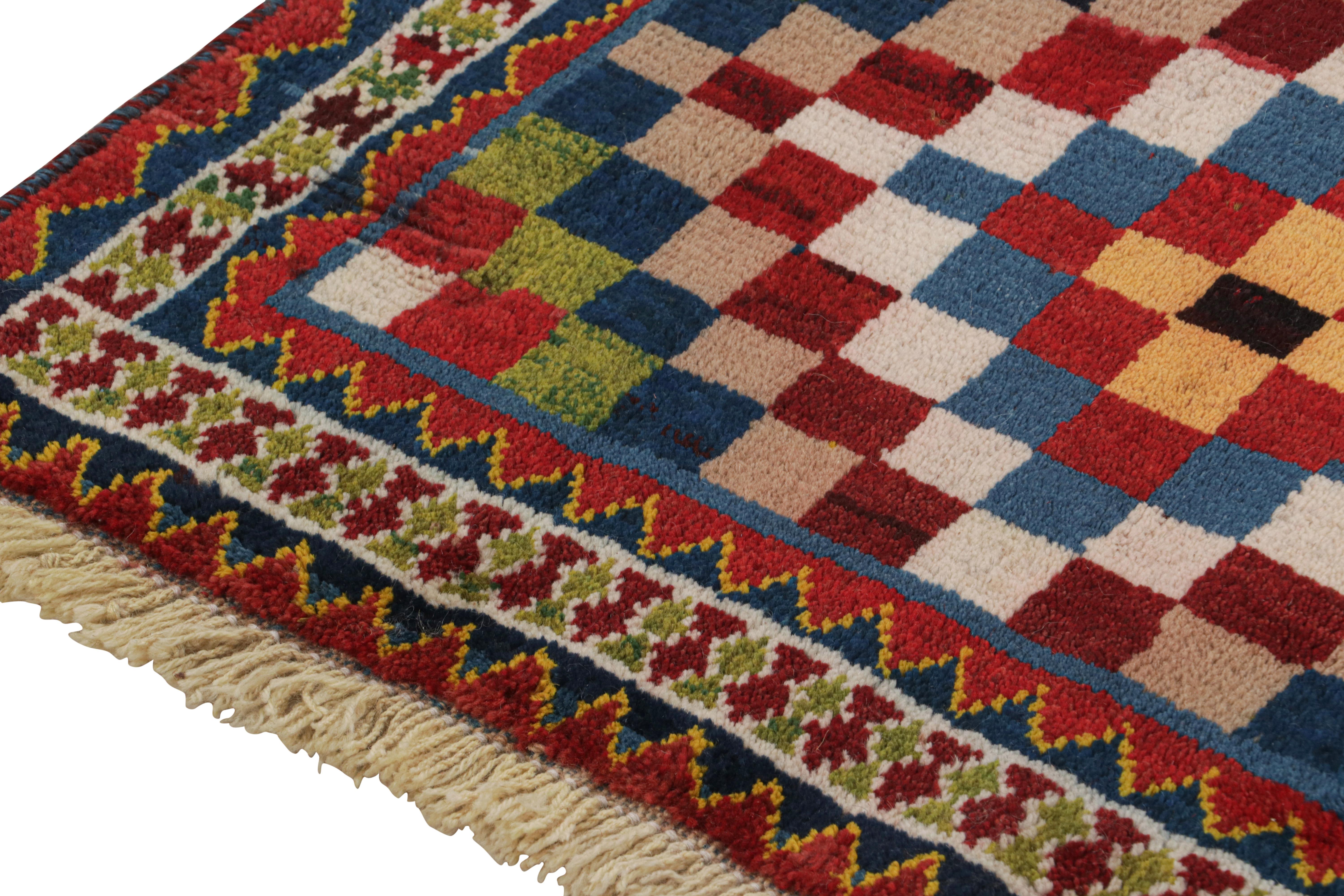 Vintage Qashqai Persian Gabbeh Runner with Geometric Patterns by Rug & Kilim In Good Condition For Sale In Long Island City, NY