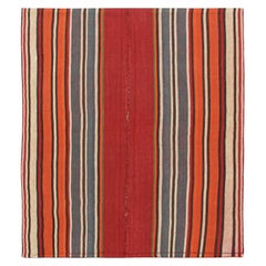 Vintage Qashqai Persian Jajim Kilim in with Multicolor Stripes by Rug & Kilim