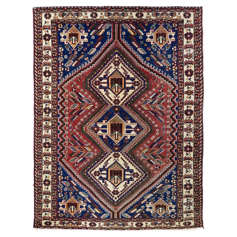 Vintage Qashqai Rug For Sale at 1stDibs