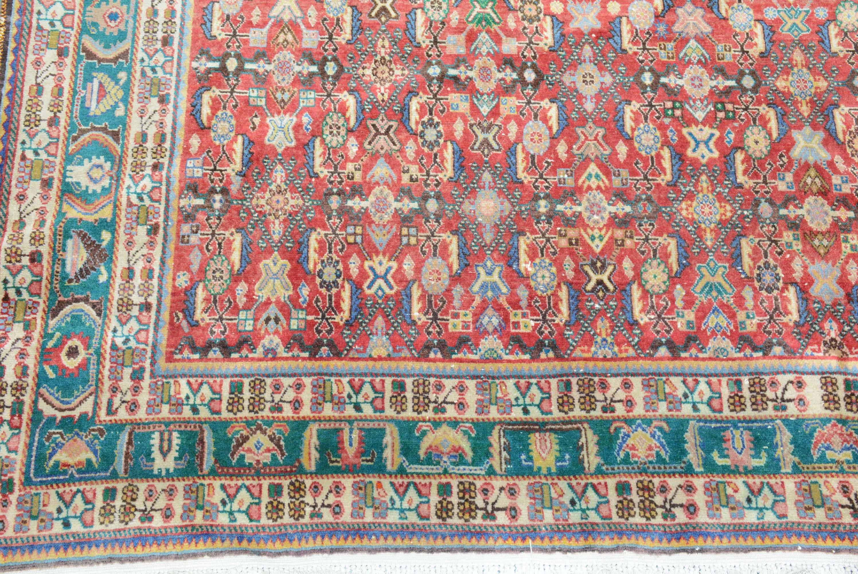 Tribal Vintage Qashqai Shiraz Carpet For Sale