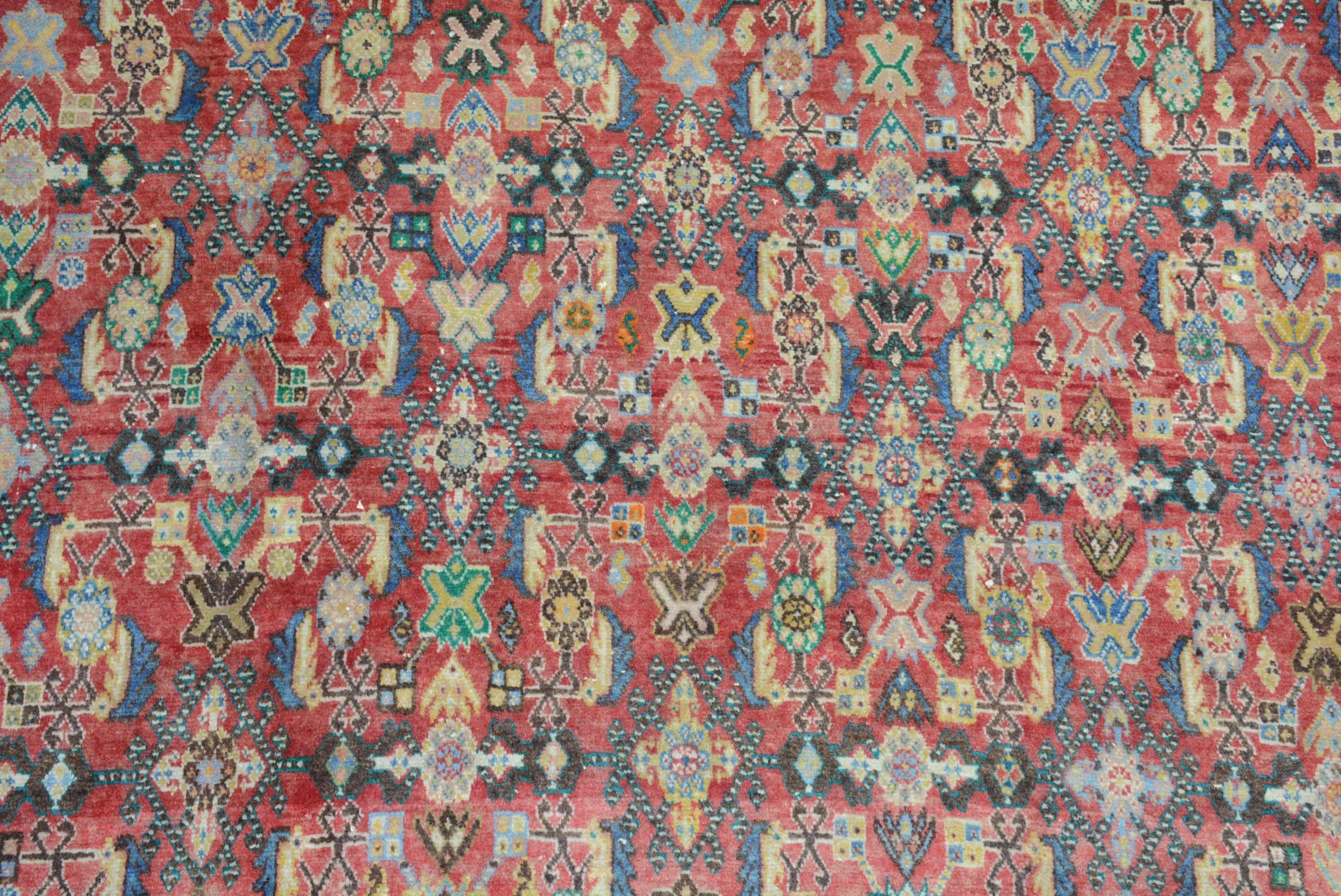 Qashqai Shiraz-Teppich im Vintage-Stil (20. Jahrhundert) im Angebot