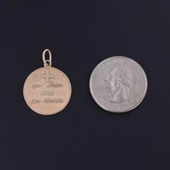 Vintage Qu' Hier Que Demain Pendant of 14k Gold