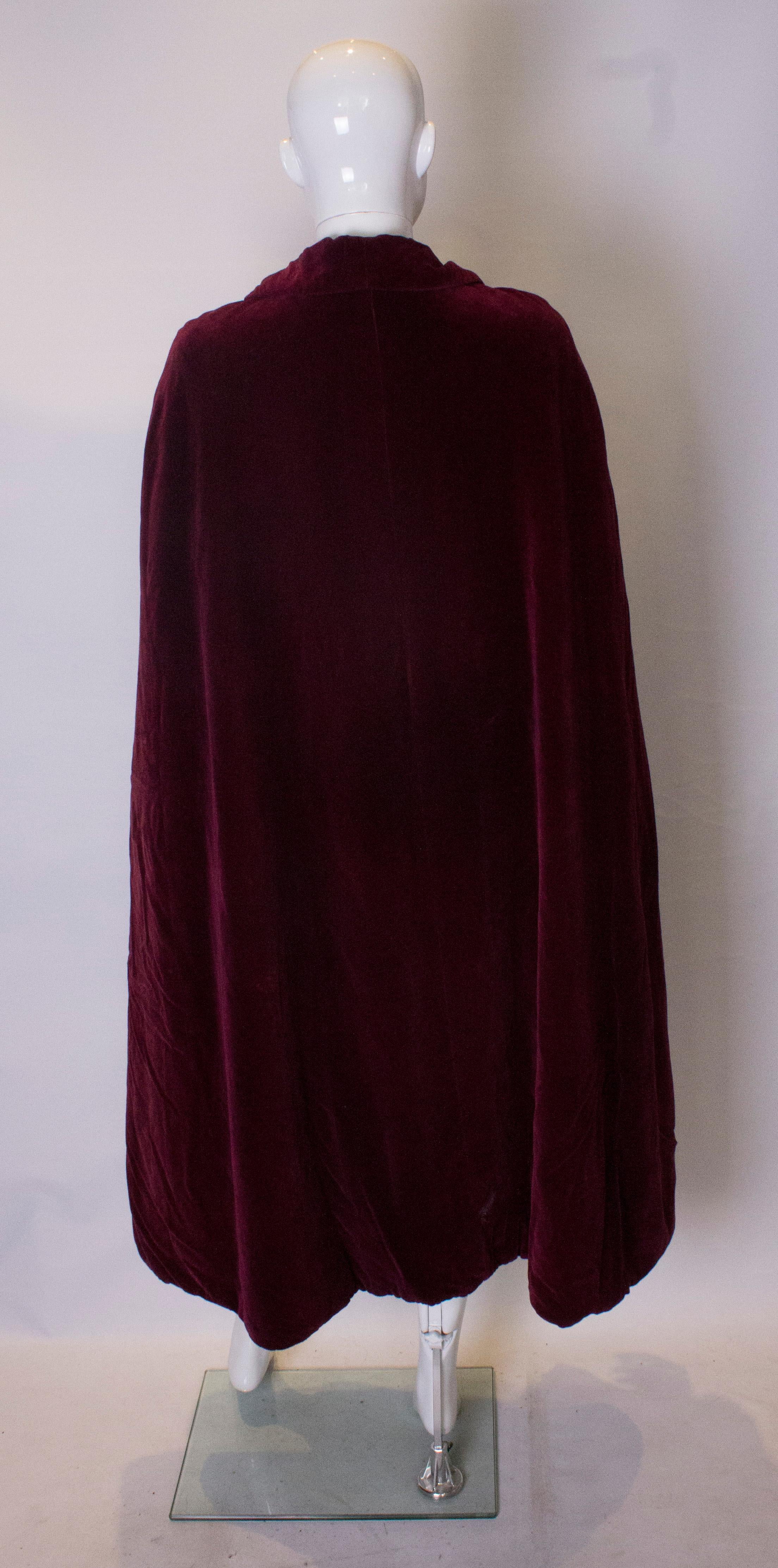 Vintage Quad Velvet Cape For Sale 2