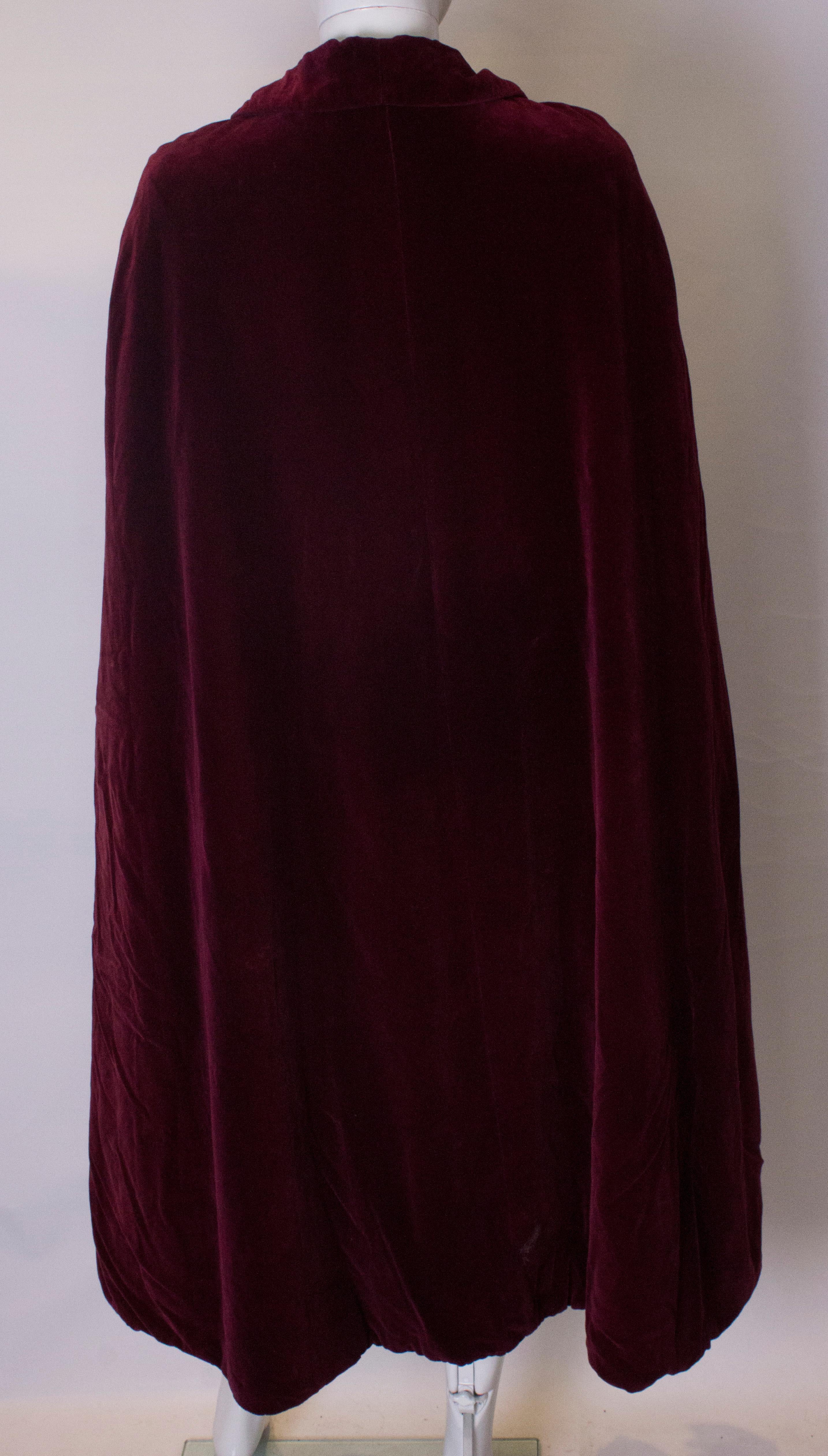 Vintage Quad Velvet Cape For Sale 3