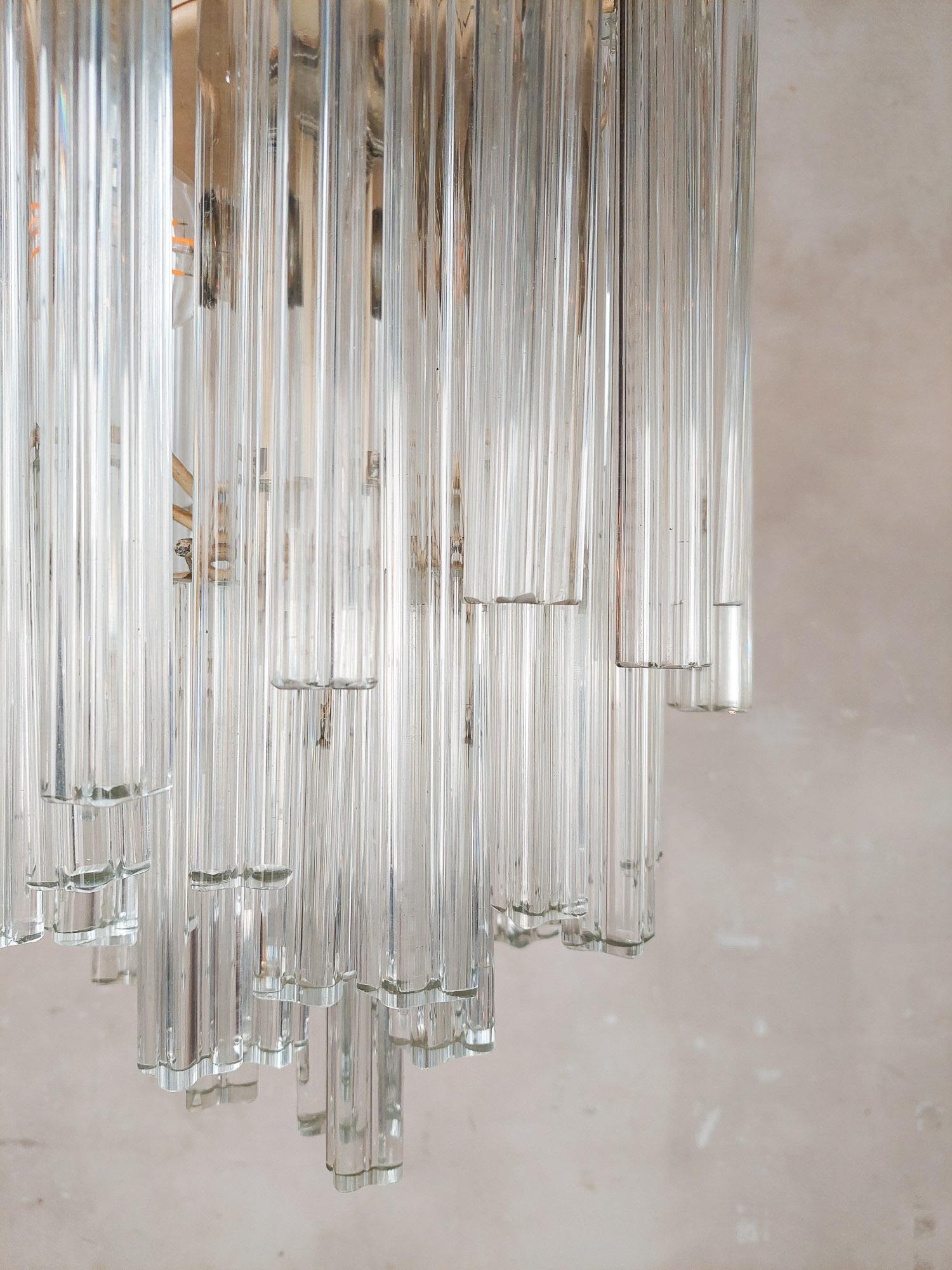 Kronleuchter aus Murano-Glas von Paolo Venini (Quadriedri) im Zustand „Gut“ im Angebot in Baambrugge, NL