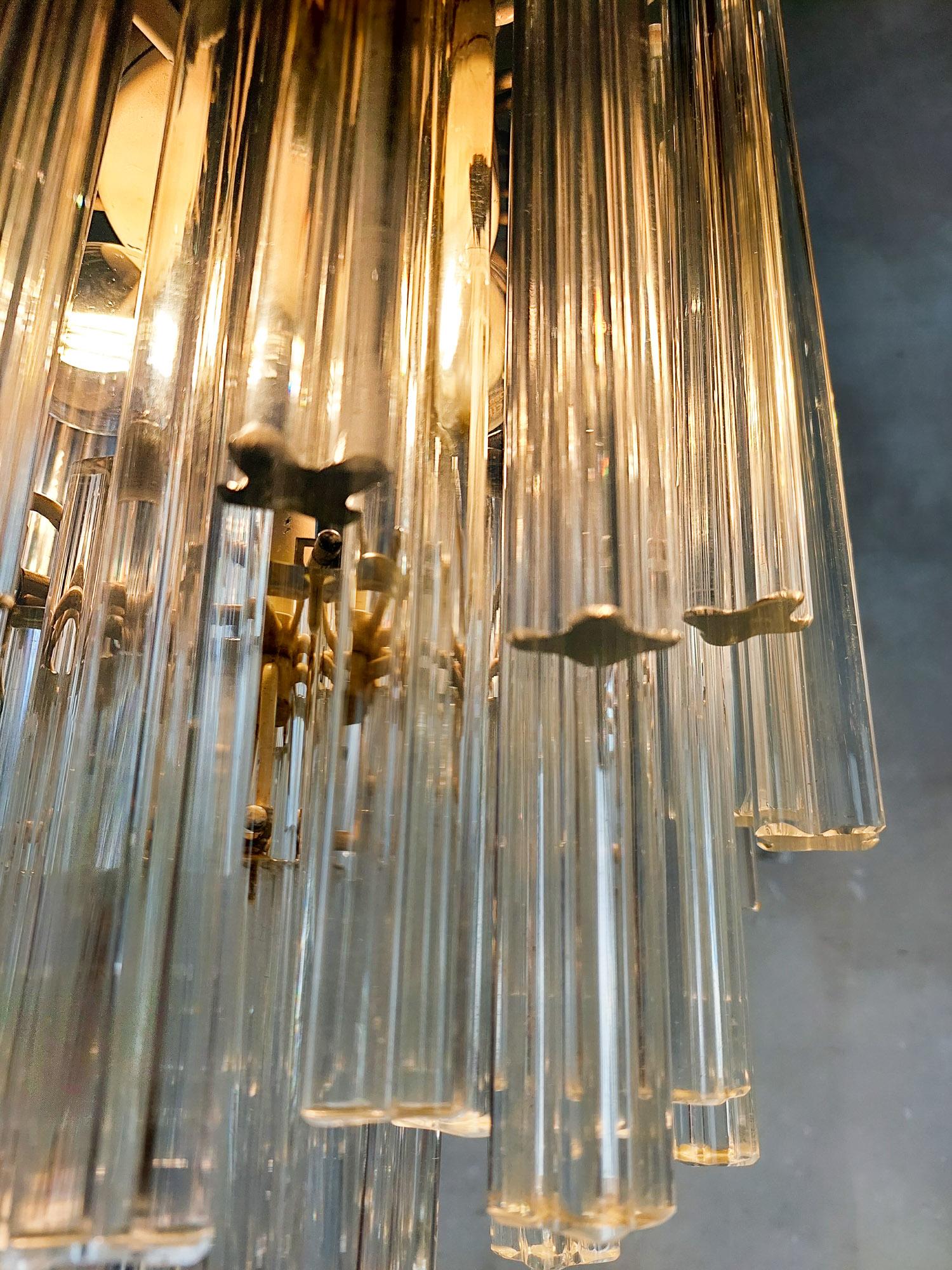 Kronleuchter aus Murano-Glas von Paolo Venini (Quadriedri) im Angebot 1