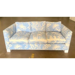 Vintage Quadrille "China Seas” Custom Sofa