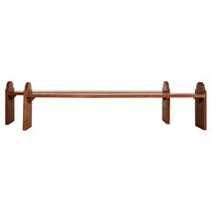 Vintage Quarter-Sawn Oak Benches, Set of 2