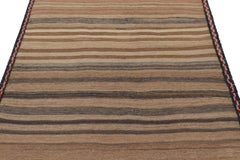 Vintage Quchan Persian Kilim Rug, Polychromatic Stripes - Rug & Kilim