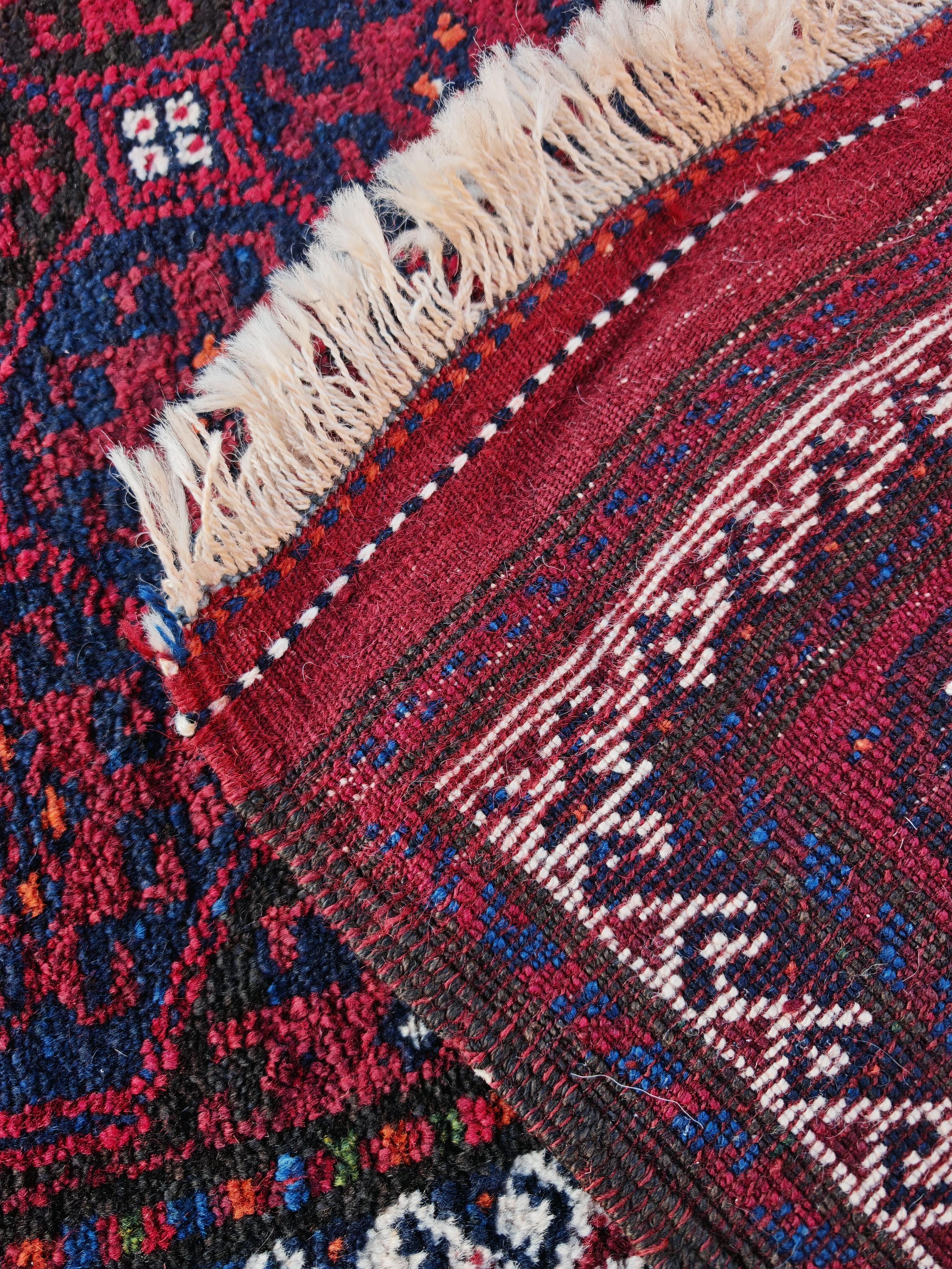 Vintage Quchan Rug hand-woven by Kurdish tribes, 1940s im Angebot 4
