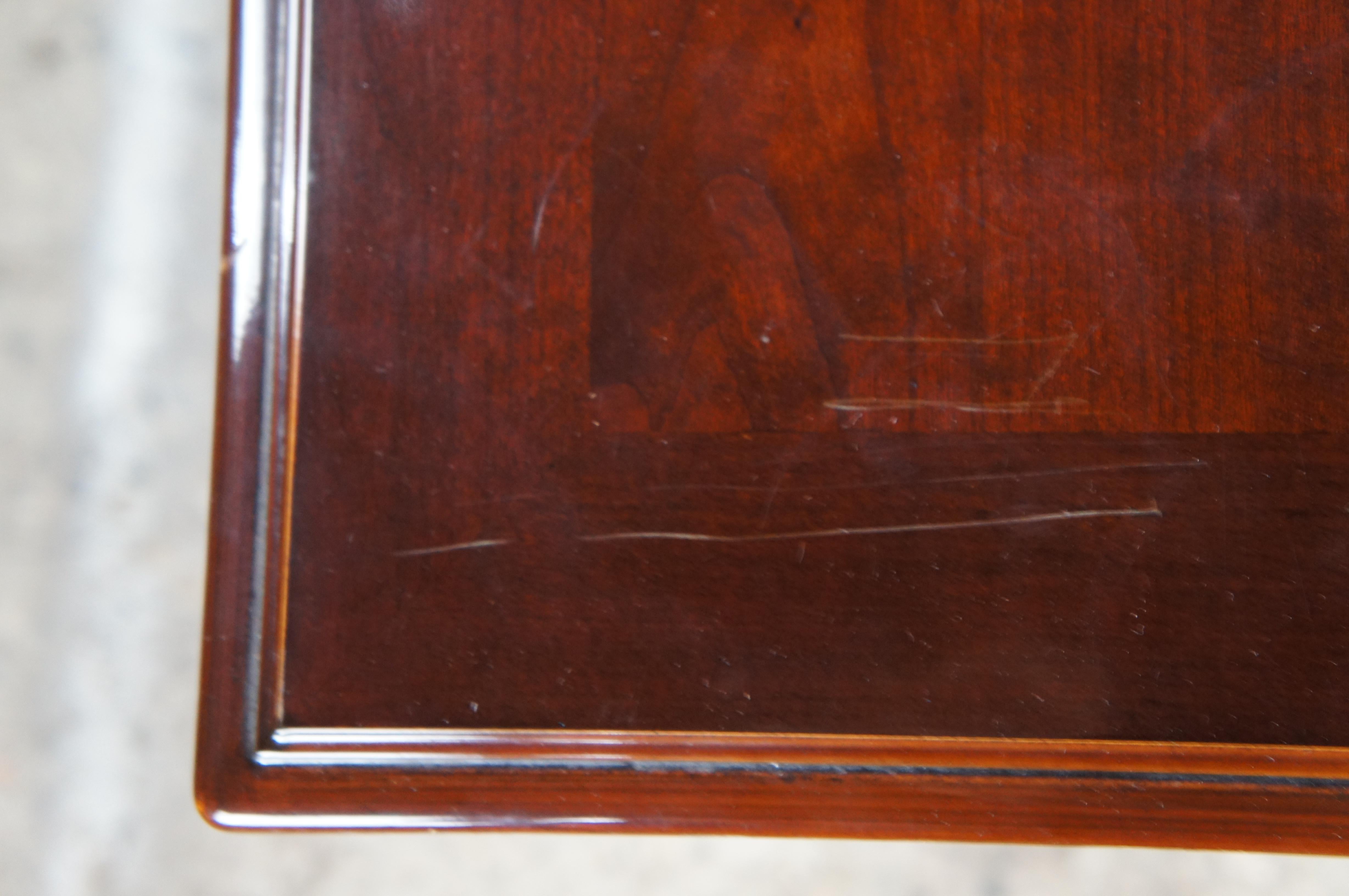 Vintage Queen Anne Cherry Rectangular Sideboard Buffet Sofa Console Table 48