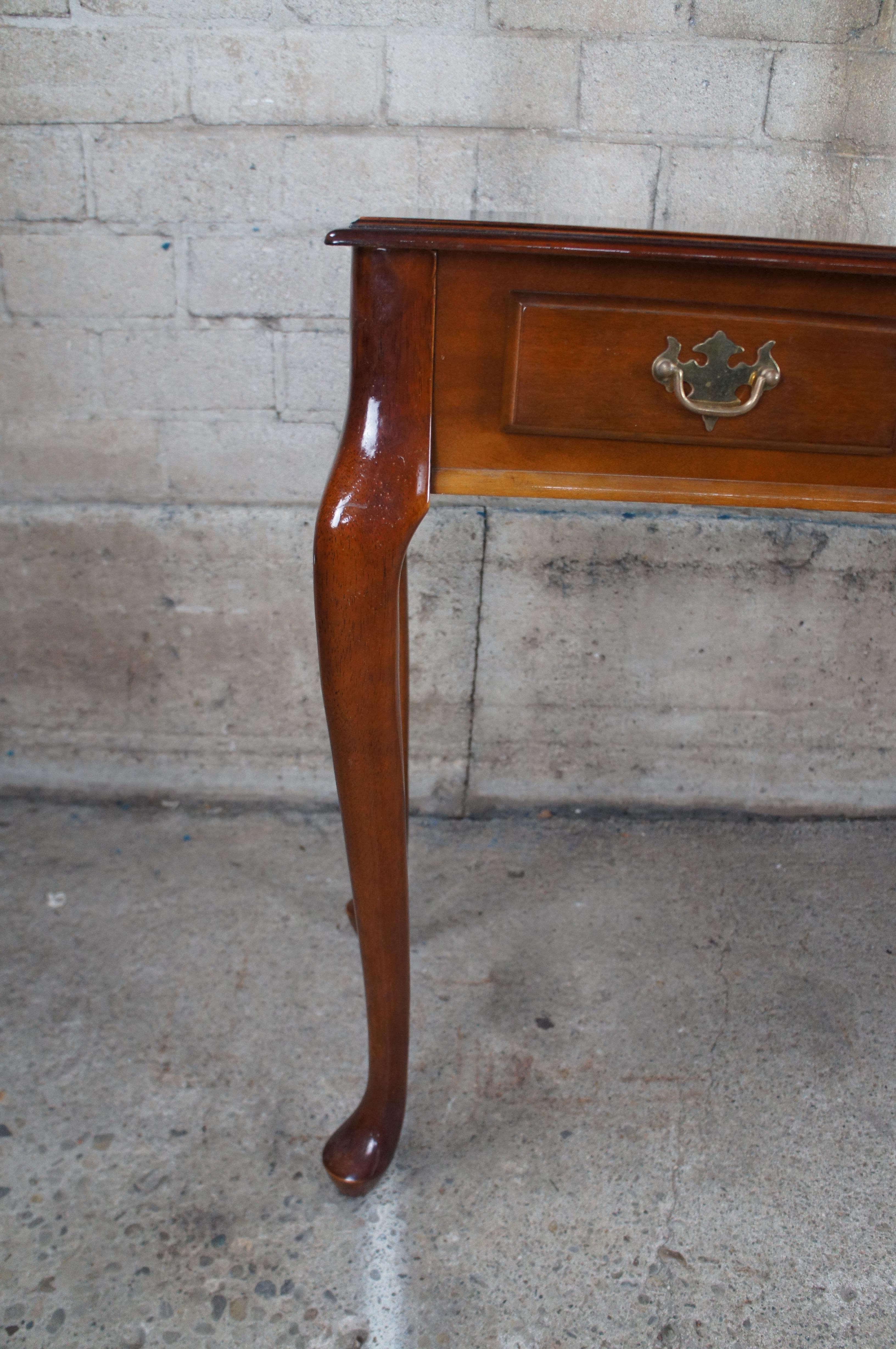 Vintage Queen Anne Cherry Rectangular Sideboard Buffet Sofa Console Table 48