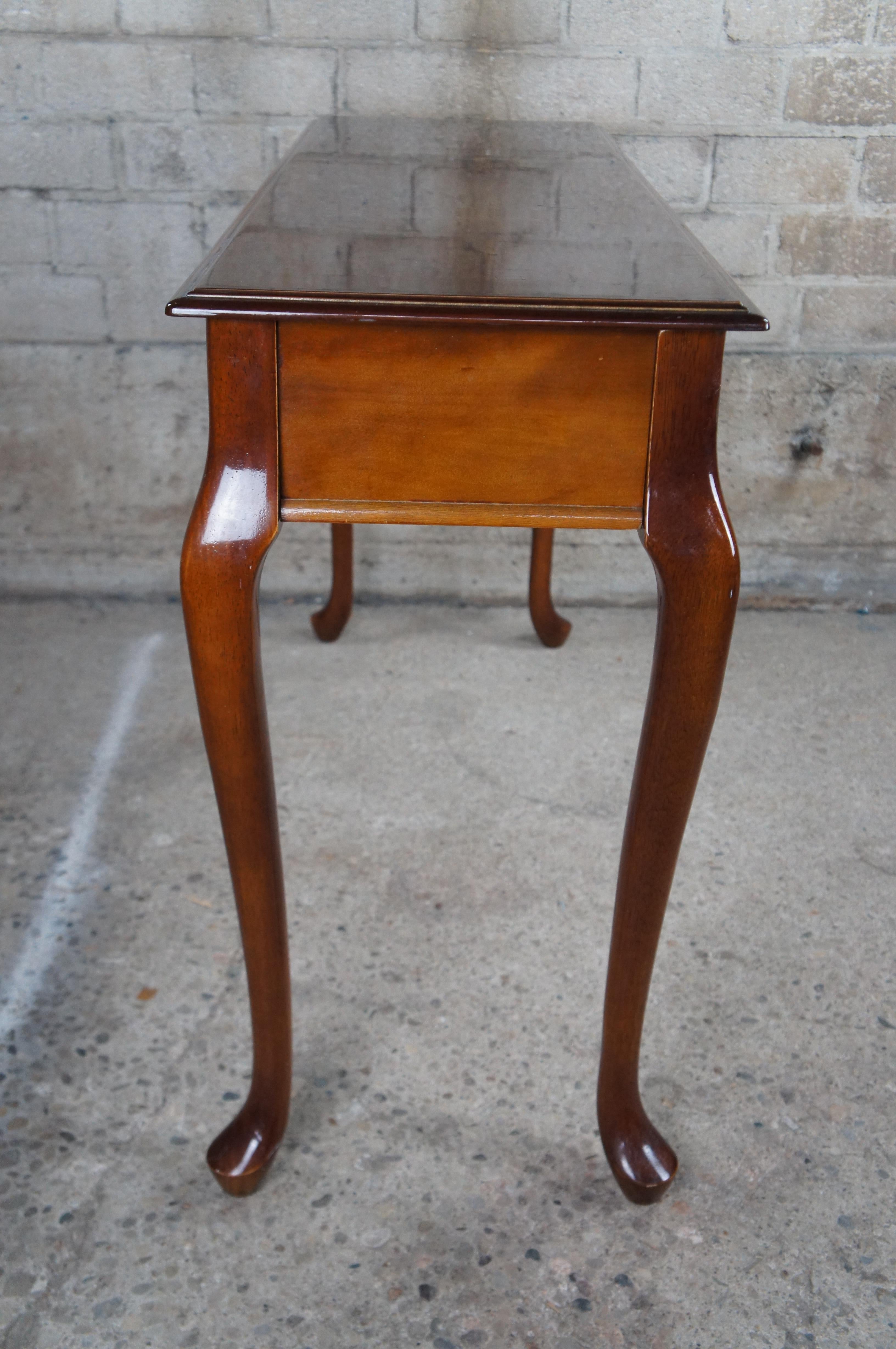 Vintage Queen Anne Cherry Rectangular Sideboard Buffet Sofa Console Table 48