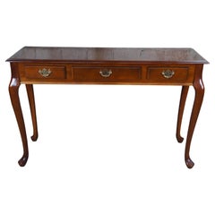 Vintage Queen Anne Cherry Rectangular Sideboard Buffet Sofa Console Table 48"