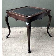 Vintage Queen Anne Lederplatte Spieltisch