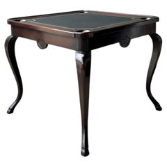 Vintage Queen Anne Lederplatte Spieltisch