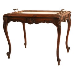 Antique Queen Anne Mahogany Butler Tea Table