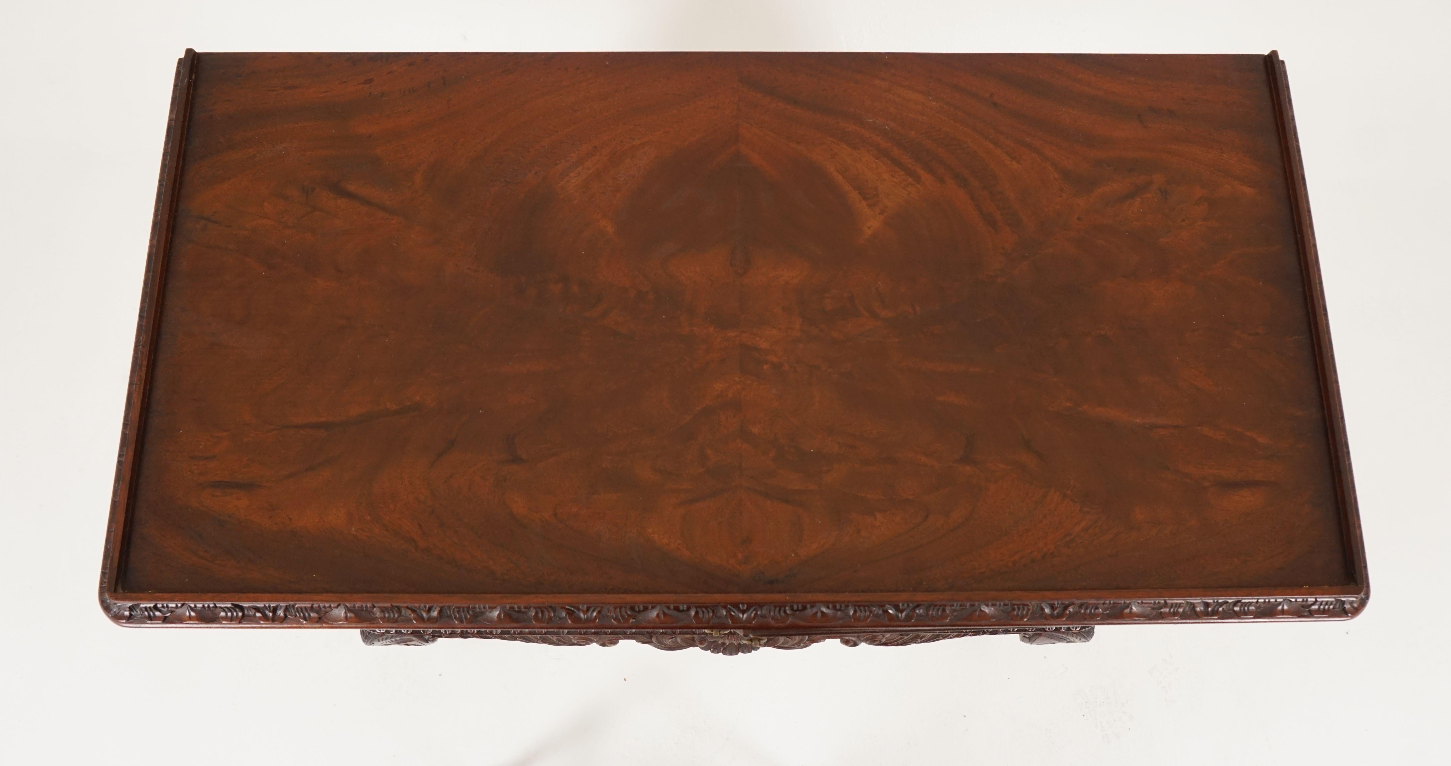 Vieille armoire à cocktails en acajou flammé de style Queen Anne:: Ecosse 1930:: B2241 2