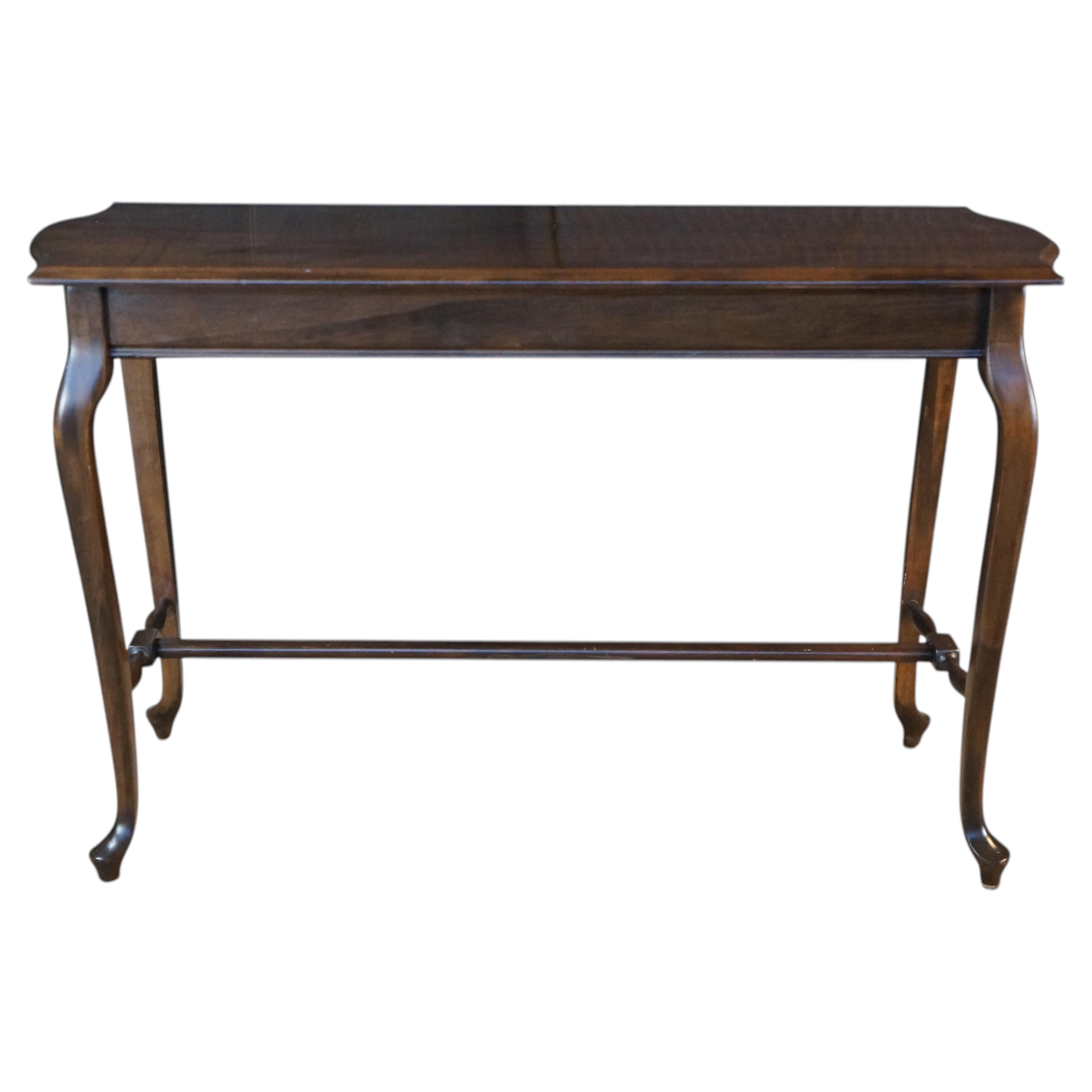 Mesa de entrada de estilo Queen Anne vintage, de caoba, tipo sofá-consola