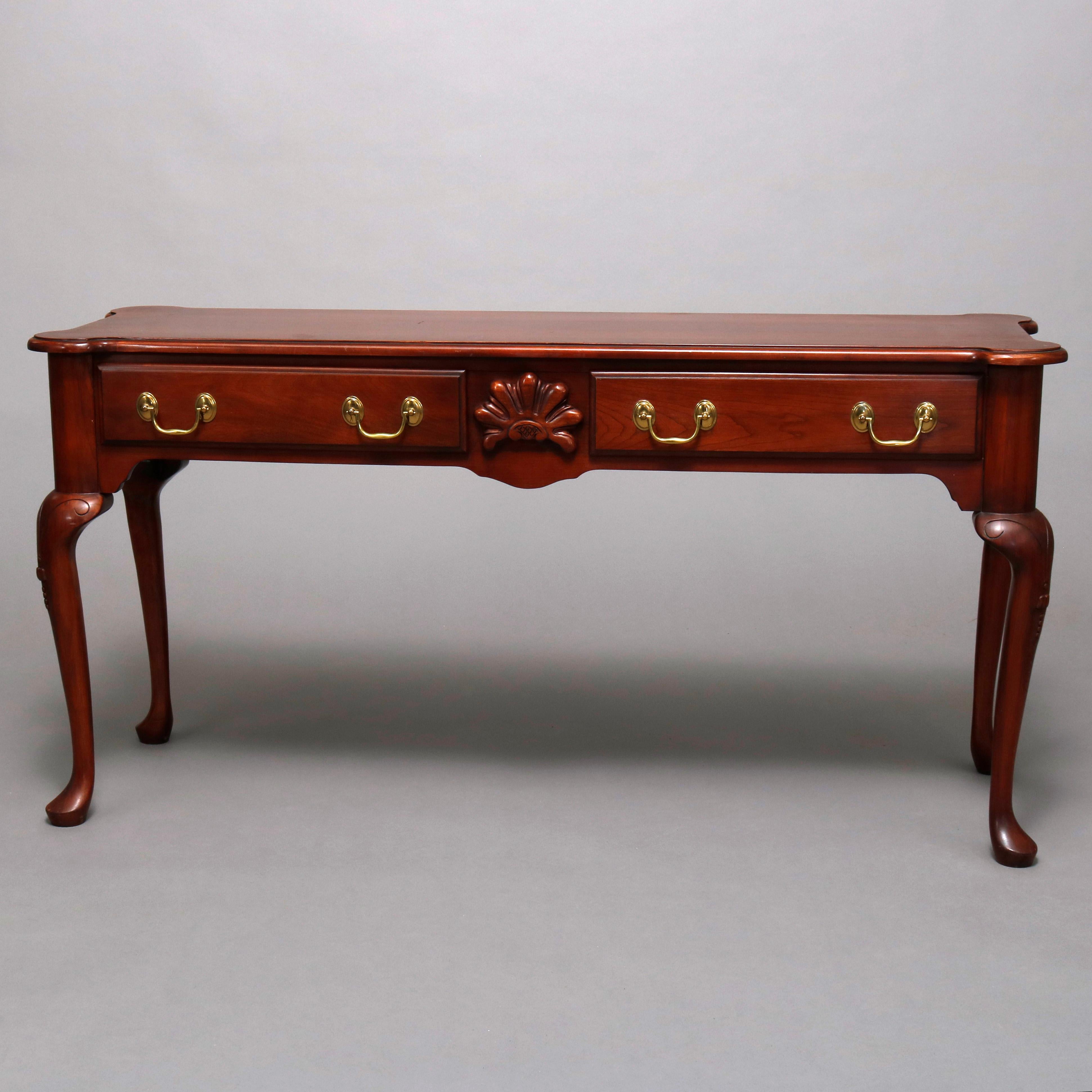 Vintage Queen Anne Style Mahogany Sofa Table by Harden, 20th Century 4