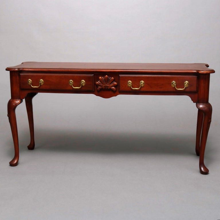 Vintage Queen Anne Style Mahogany Sofa Table by Harden, 20th Century at