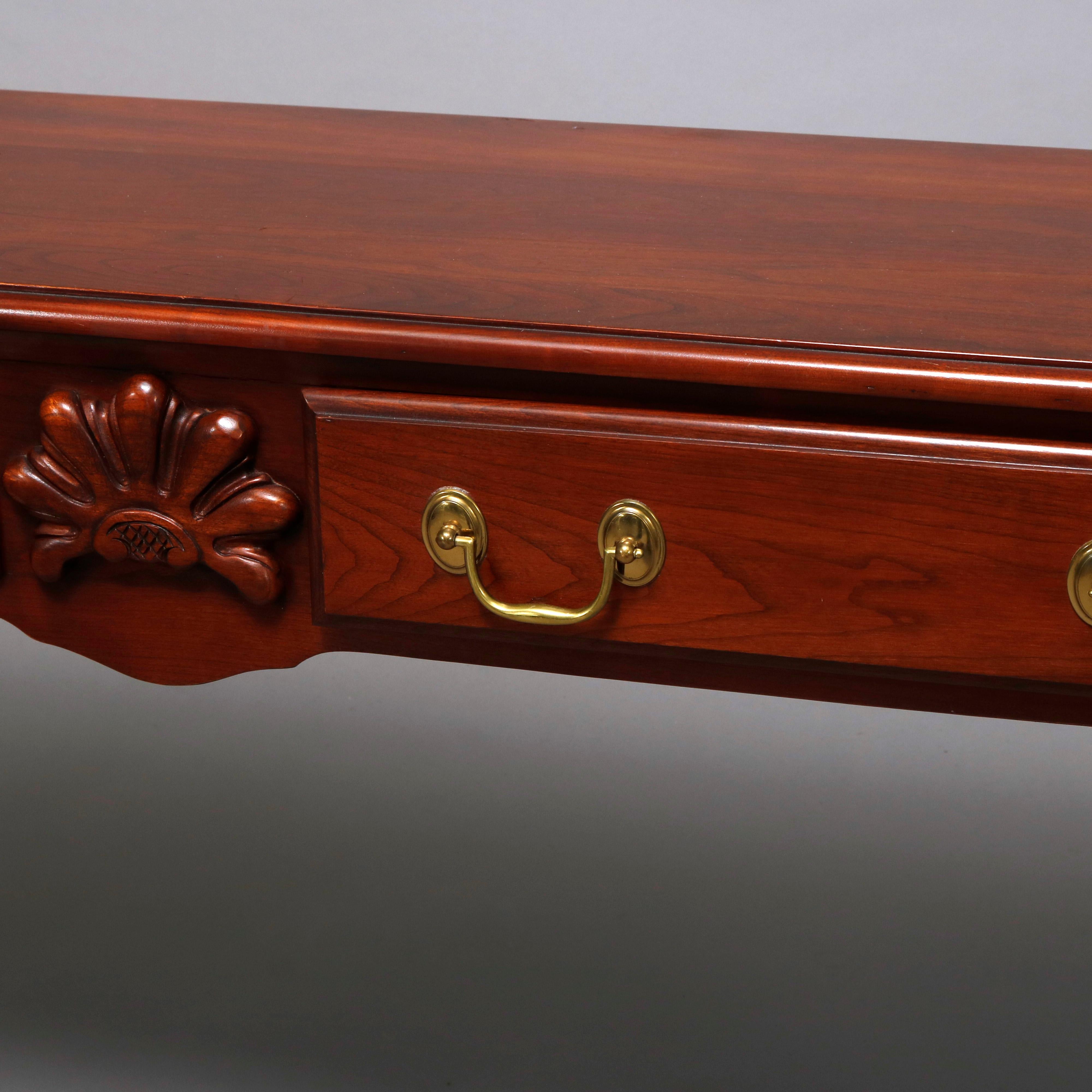 Vintage Queen Anne Style Mahogany Sofa Table by Harden, 20th Century 10