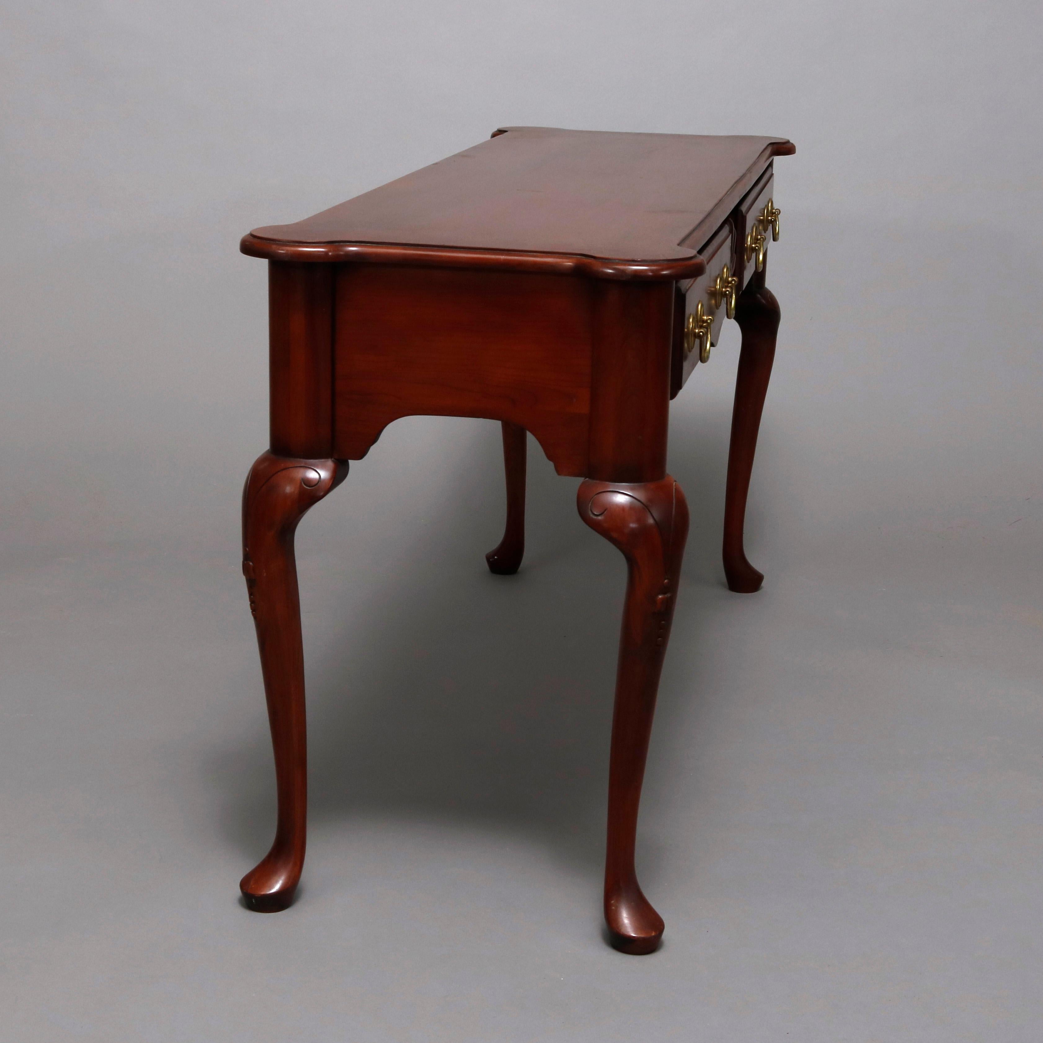 American Vintage Queen Anne Style Mahogany Sofa Table by Harden, 20th Century