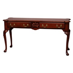 Vintage Queen Anne Style Mahogany Sofa Table by Harden, 20th Century