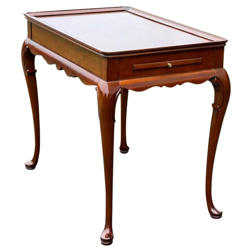 Vintage Queen Anne Style Mahogany Tea Table For Sale