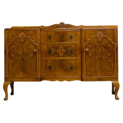 Vintage Queen Anne Style Walnut Sideboard, 1920s