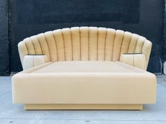 Vintage Queen Size, Shell Shaped Bed With Integrated Nightstands, USA 1970's